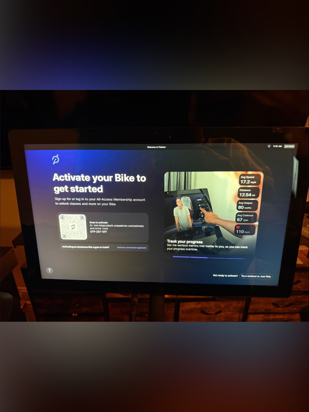 Peloton touch screen bike console - Picture 3 of 5